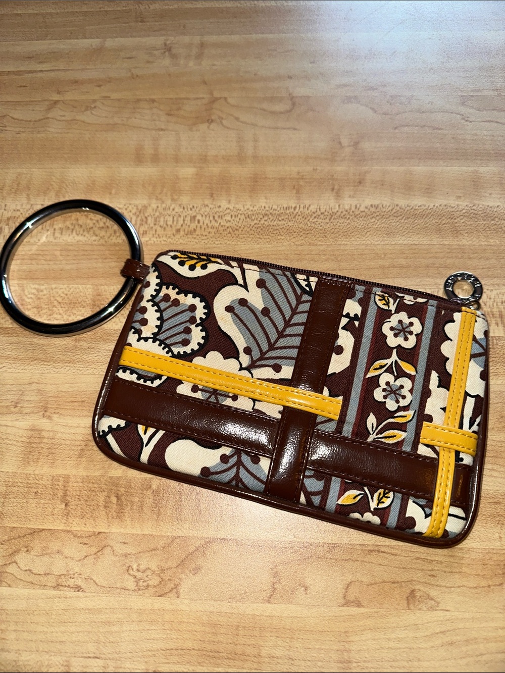 Vera Bradley “Slate Blooms” Floral Bangle Wristlet Wallet